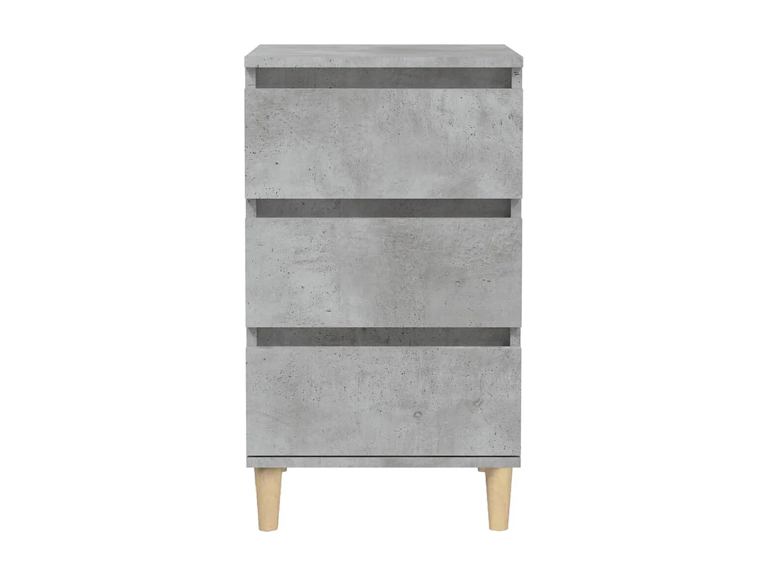 Table de chevet gris béton 40x35x70 cm bois d'ingénierie