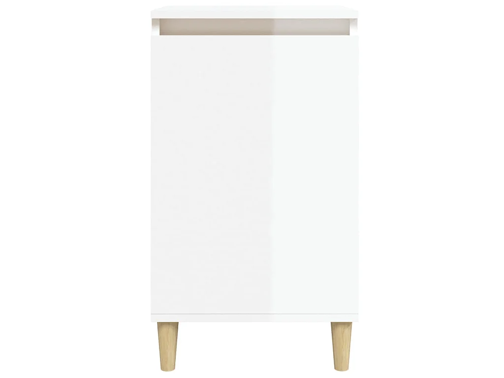 Nachtkastjes 2 st 40x35x70 cm bewerkt hout hoogglans wit