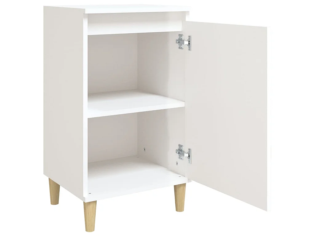 Nachtkastjes 2 st 40x35x70 cm bewerkt hout hoogglans wit