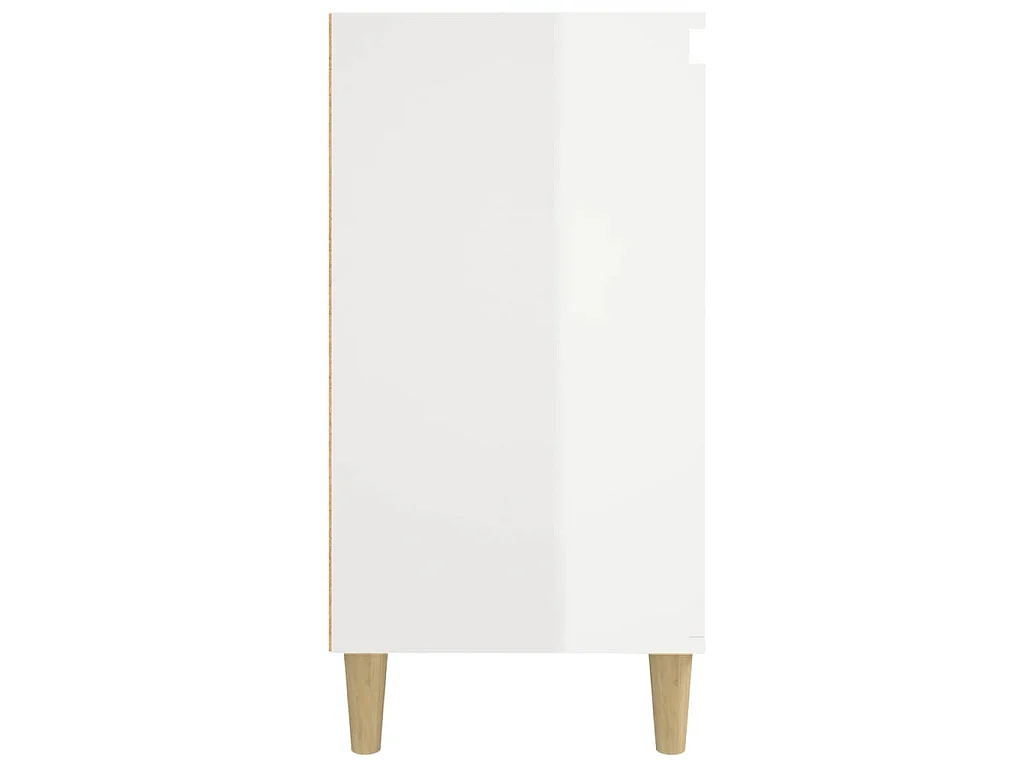 Nachtkastjes 2 st 40x35x70 cm bewerkt hout hoogglans wit
