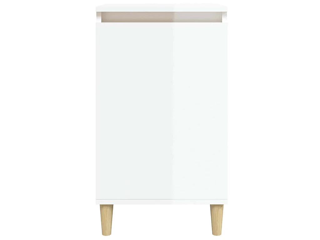 Nachtkastjes 2 st 40x35x70 cm bewerkt hout hoogglans wit