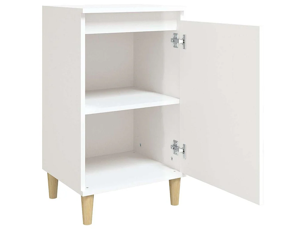 Nachtkastjes 2 st 40x35x70 cm bewerkt hout hoogglans wit