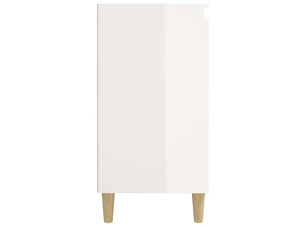 Nachtkastjes 2 st 40x35x70 cm bewerkt hout hoogglans wit
