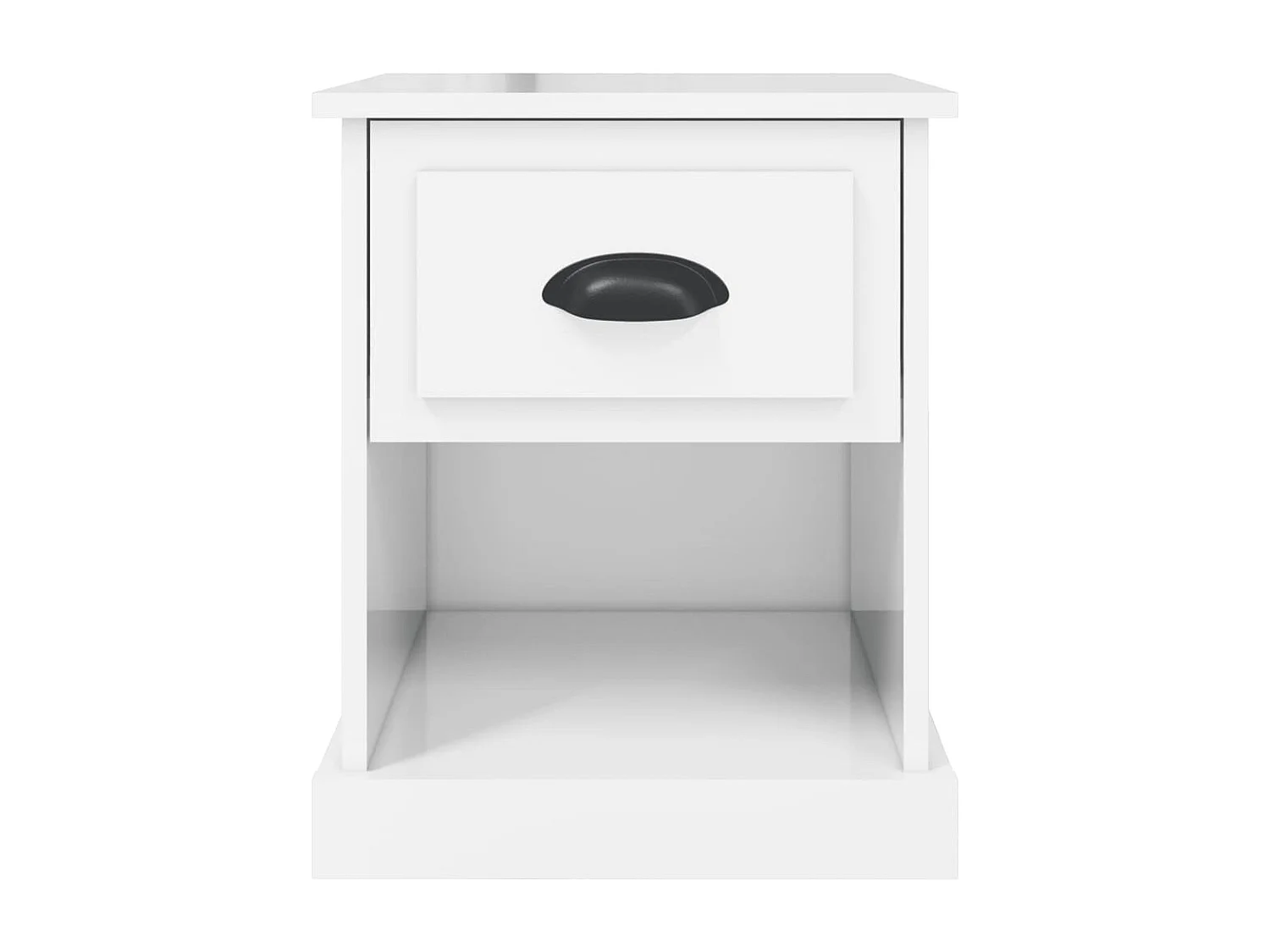 Tables de chevet 2 pcs blanc brillant 39x39x47,5 cm