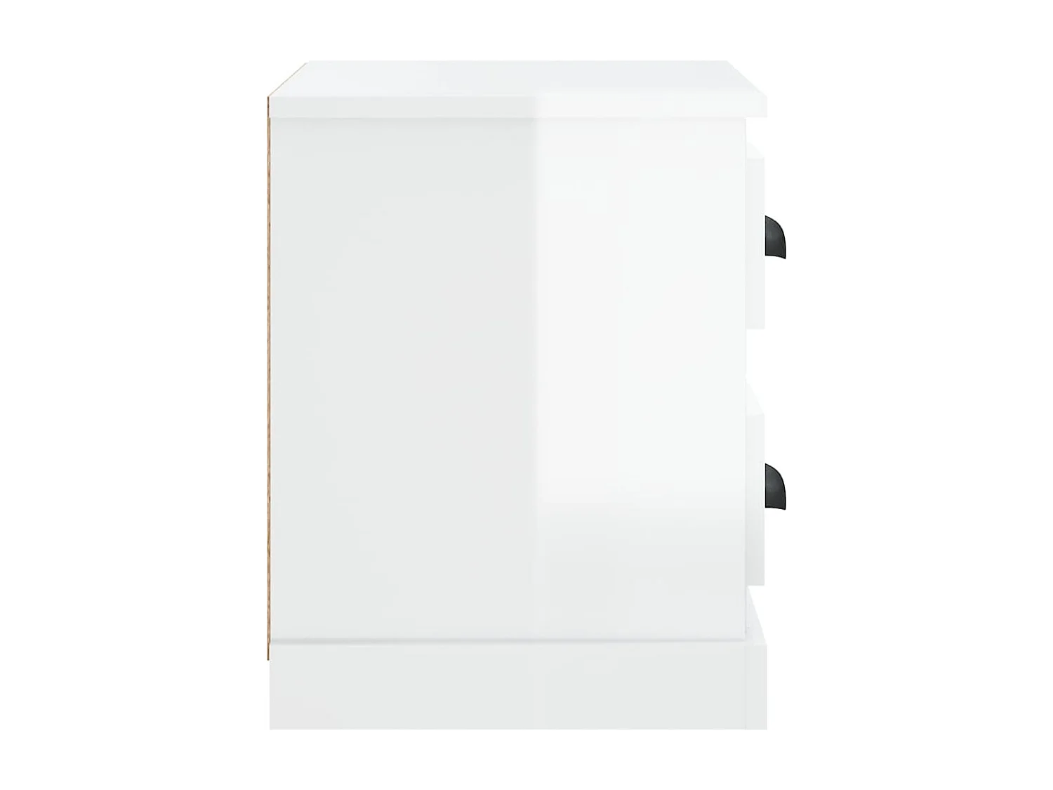 Table de chevet blanc brillant 60x35,5x45 cm