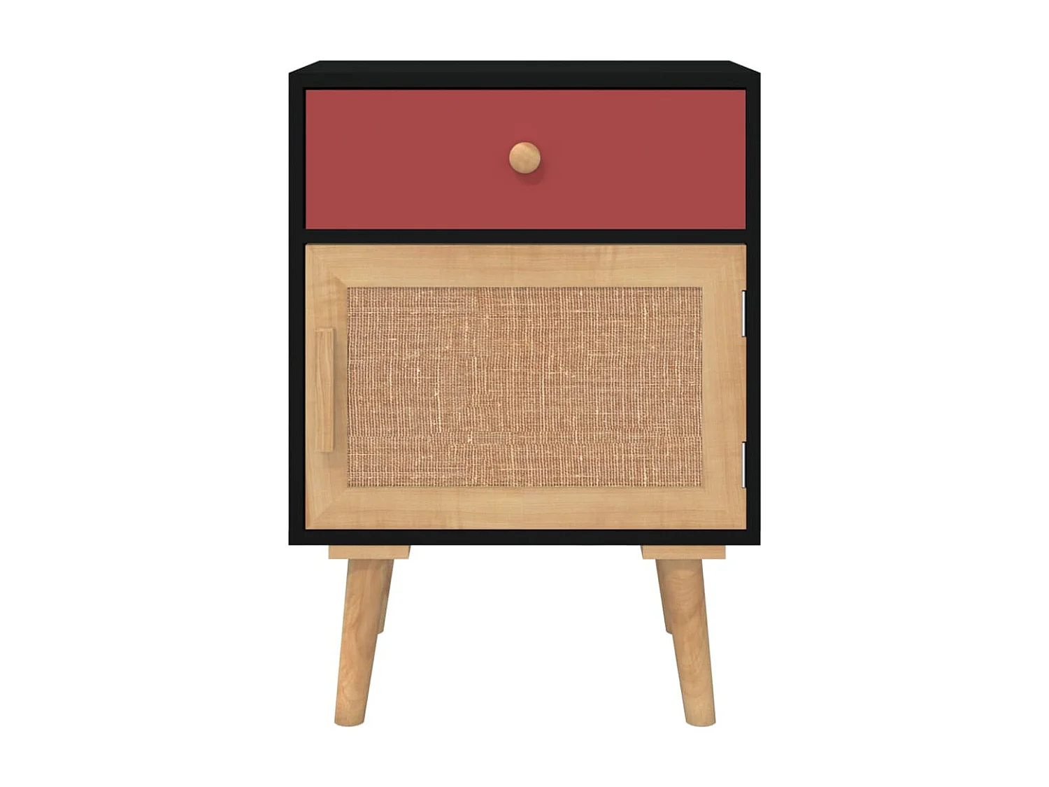 Nachtkastjes 2 st 40x30x55 cm bewerkt hout zwart