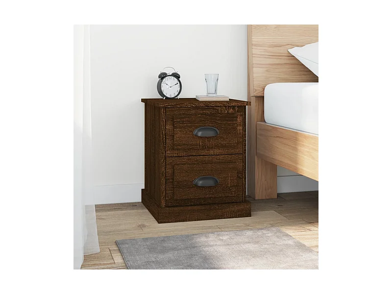 Tables de chevet 2pcs chêne marron 39x39x47,5cm bois ingénierie