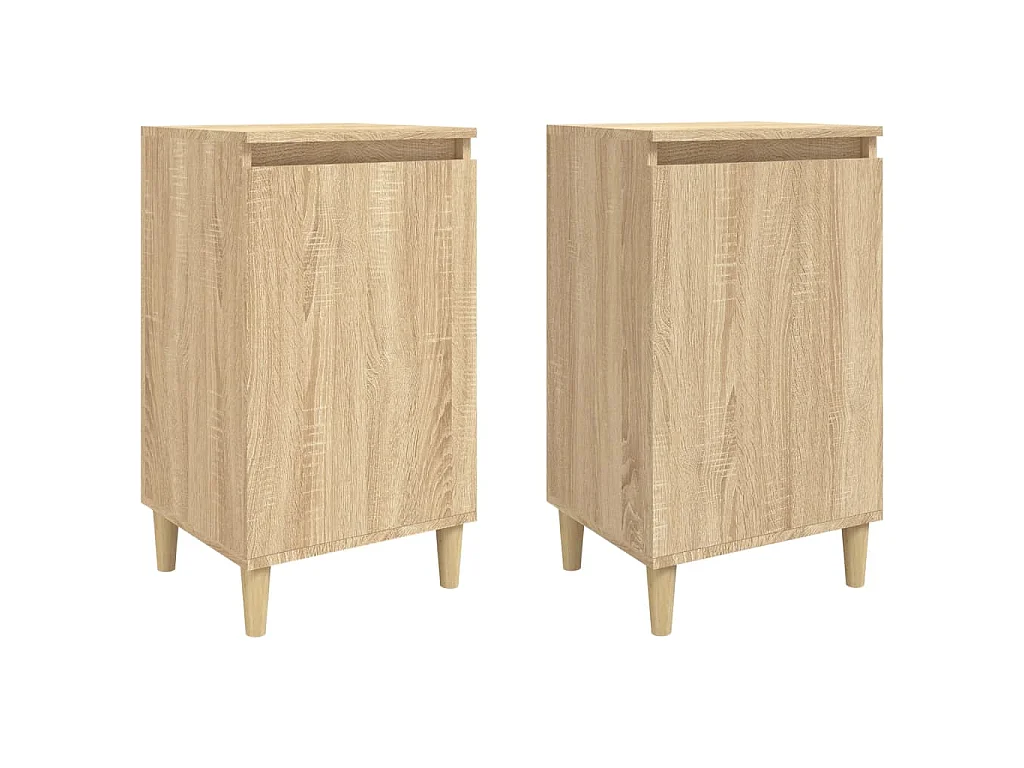 Tables de chevet 2pcs chêne sonoma 40x35x70cm bois d'ingénierie