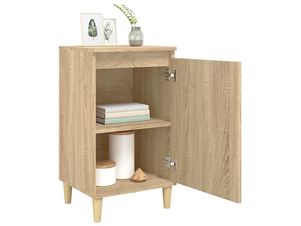 Tables de chevet 2pcs chêne sonoma 40x35x70cm bois d'ingénierie