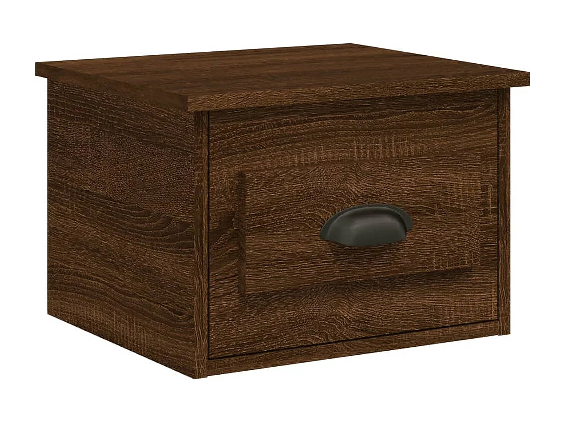 Nachtkastjes 2 st wandgemonteerd 41,5x36x28 cm bruin eikenkleur