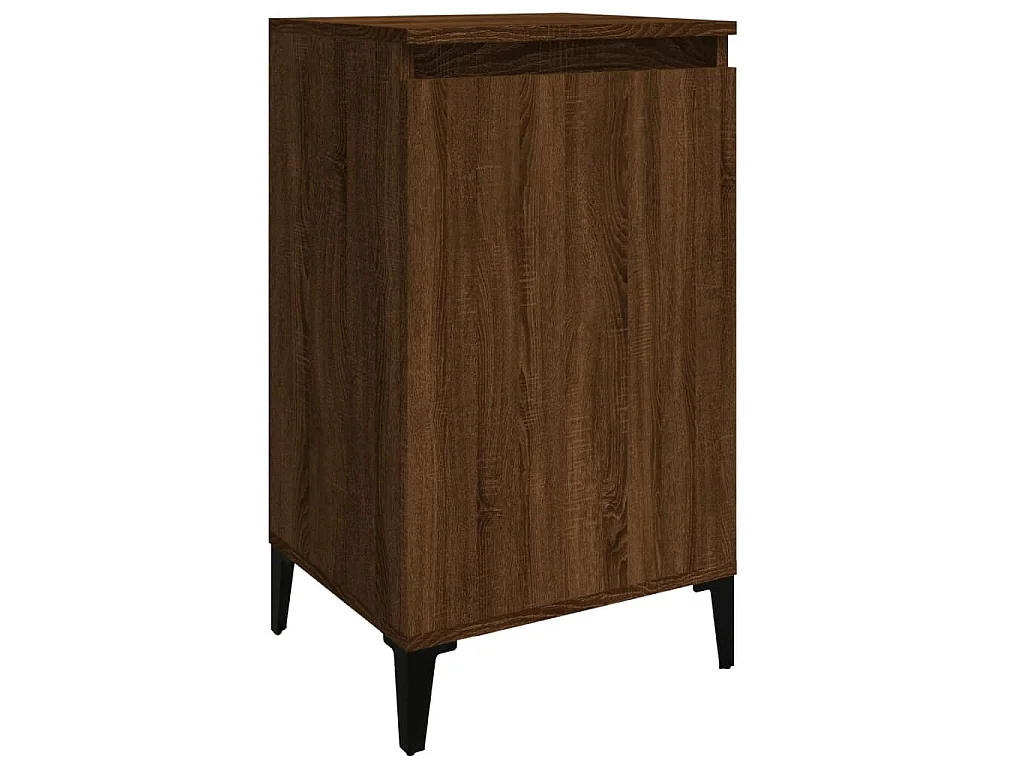 Nachtkastjes 2 st 40x35x70 cm bewerkt hout bruin eikenkleur