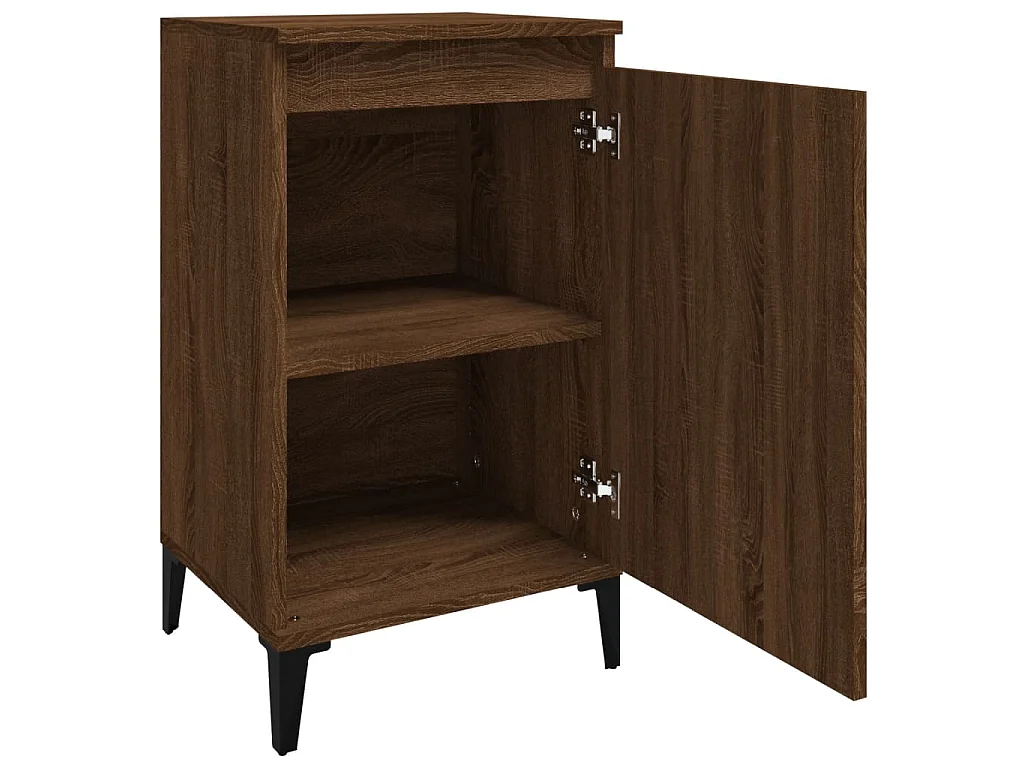 Nachtkastjes 2 st 40x35x70 cm bewerkt hout bruin eikenkleur
