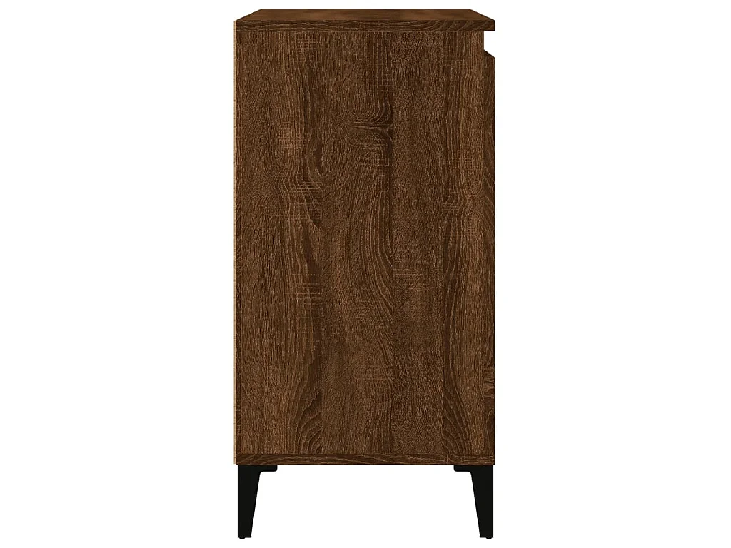 Nachtkastjes 2 st 40x35x70 cm bewerkt hout bruin eikenkleur