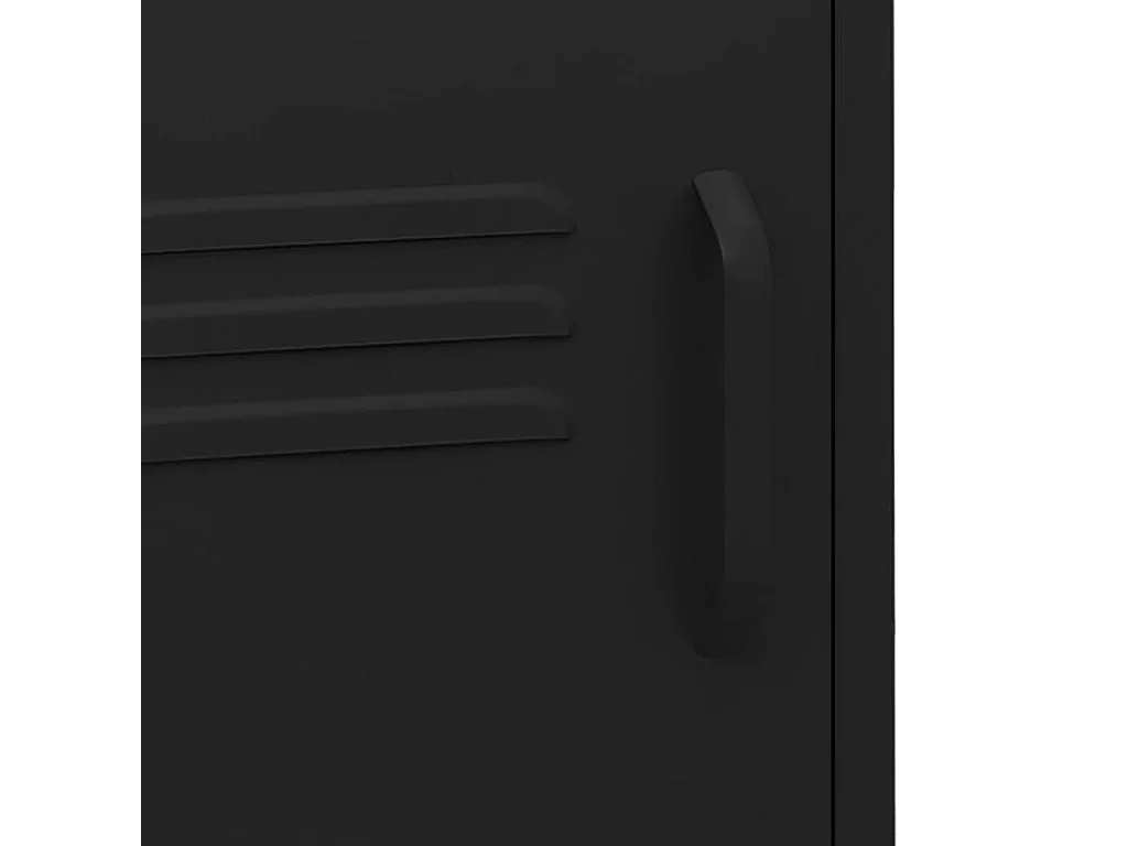 Table de chevet Noir 35x35x51 cm Acier