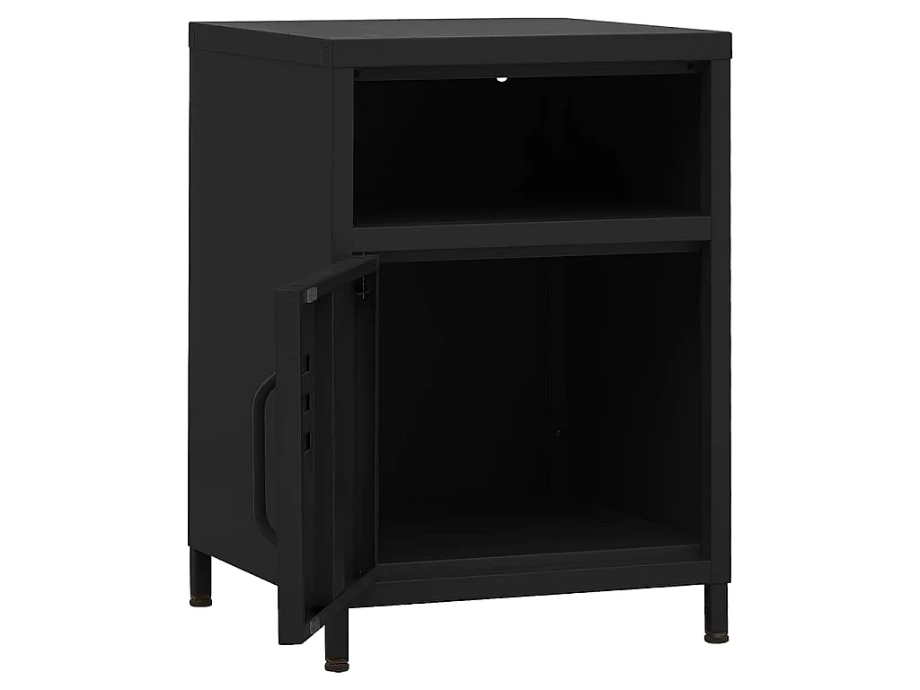 Table de chevet Noir 35x35x51 cm Acier