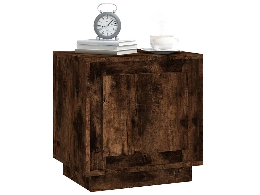 Tables de chevet 2 pcs chêne fumé 44x35x45 cm bois d'ingénierie
