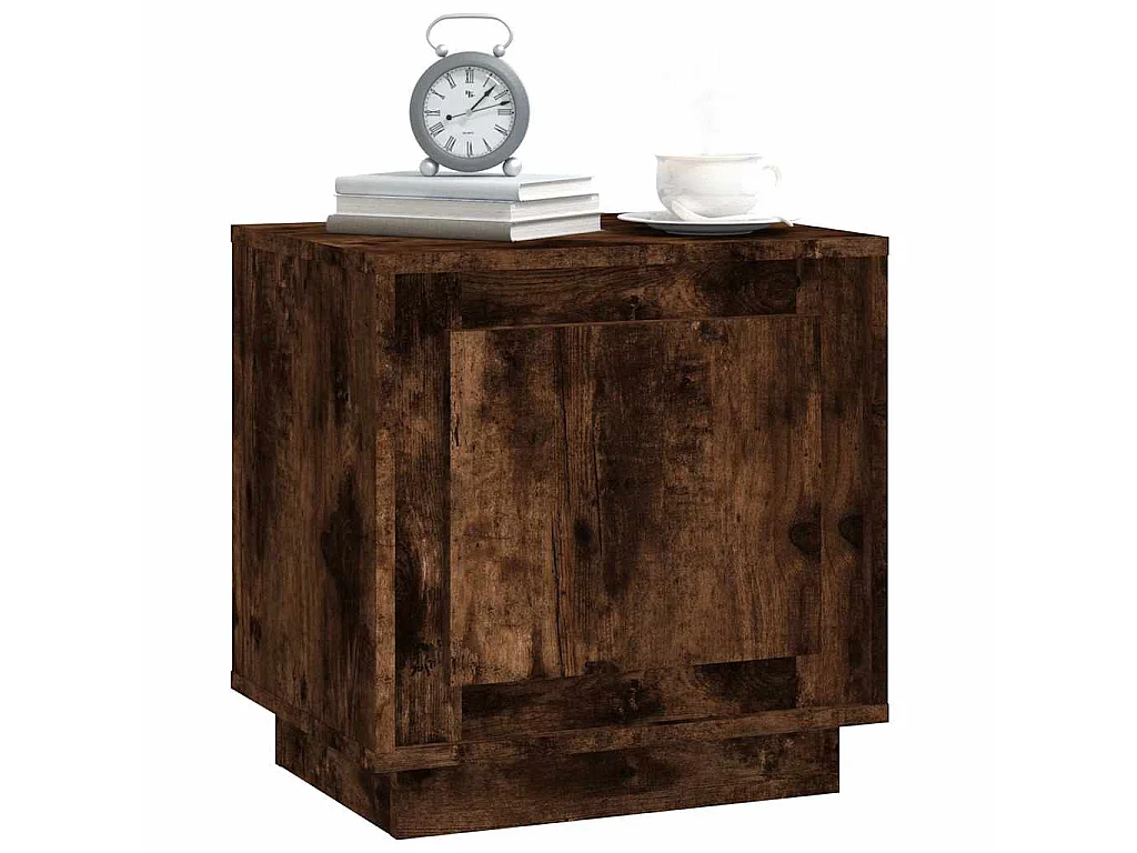 Tables de chevet 2 pcs chêne fumé 44x35x45 cm bois d'ingénierie