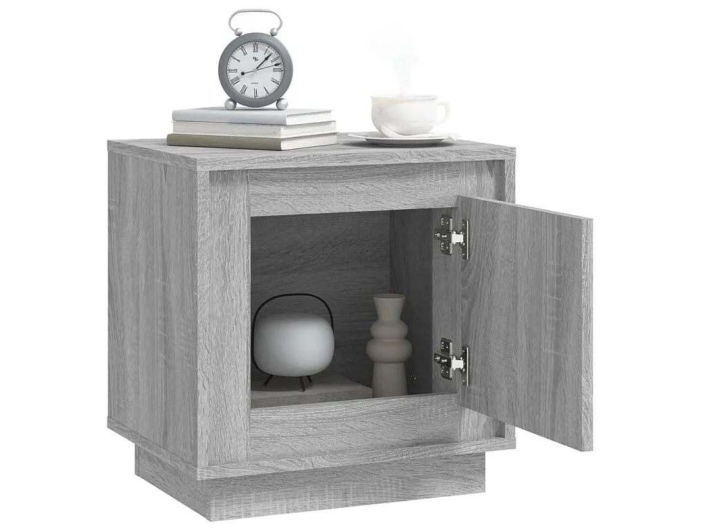 Tables de chevet 2 pcs sonoma gris 44x35x45cm bois d'ingénierie