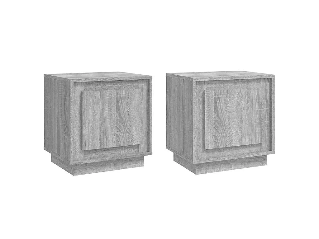 Tables de chevet 2 pcs sonoma gris 44x35x45cm bois d'ingénierie