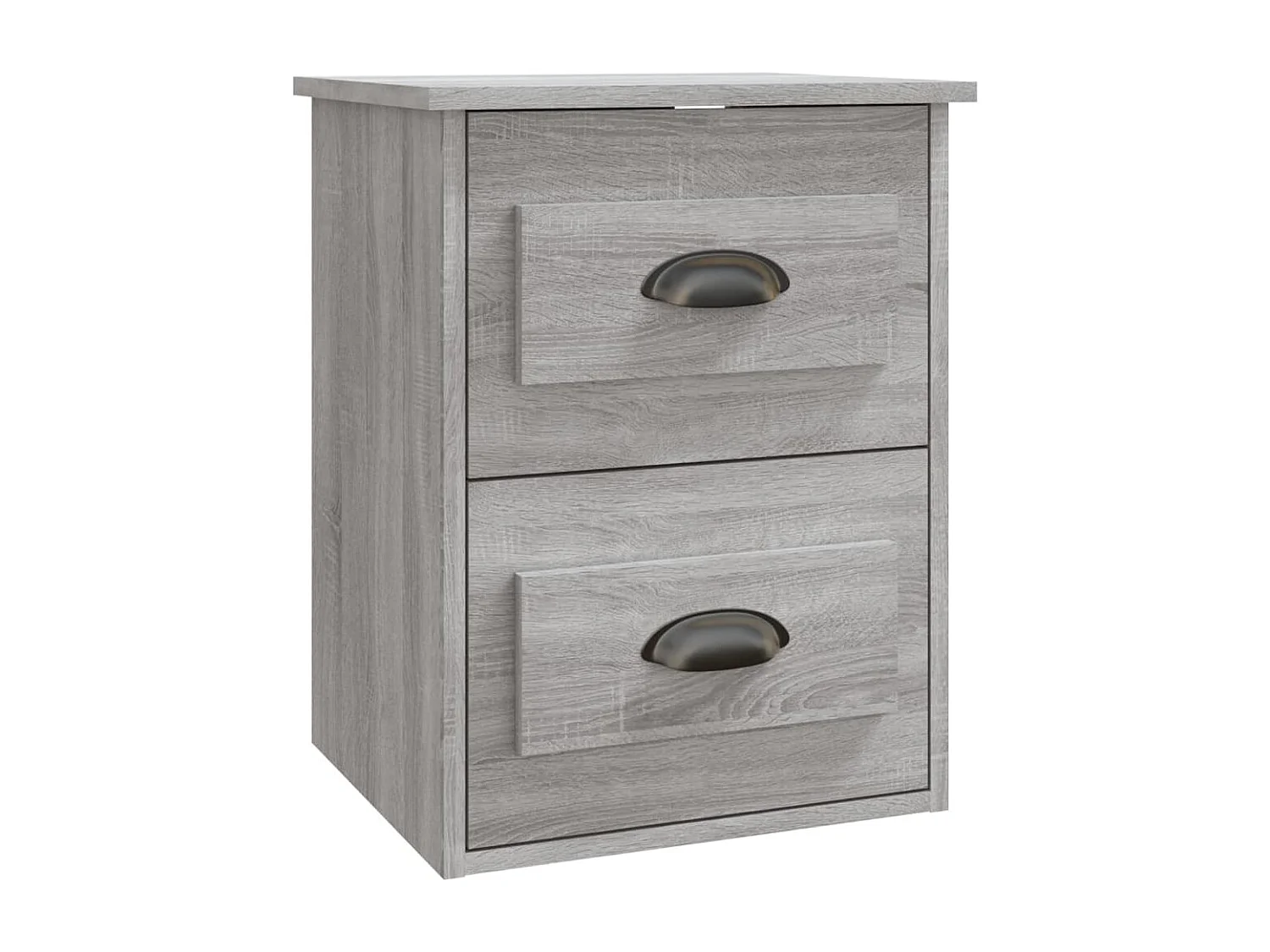 Wand-Nachttische 2 Stk. Grau Sonoma 41,5x36x53 cm