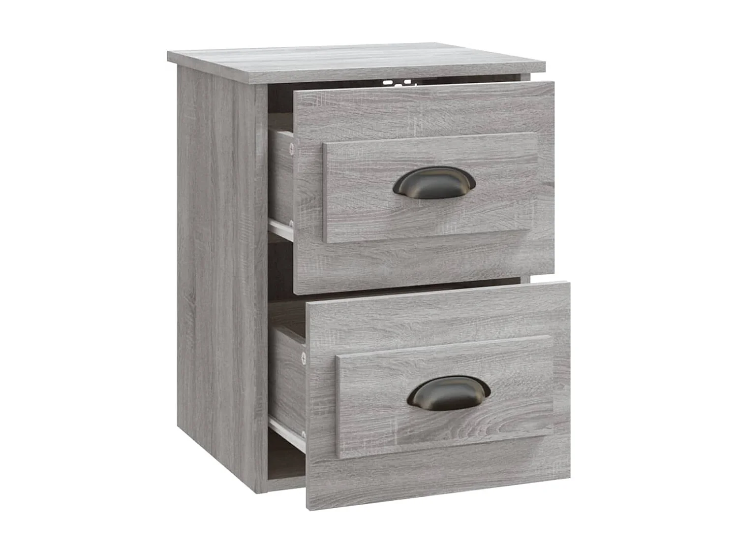 Wand-Nachttische 2 Stk. Grau Sonoma 41,5x36x53 cm