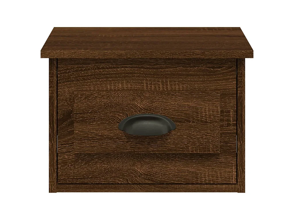 Table de chevet murale chêne marron 41,5x36x28 cm
