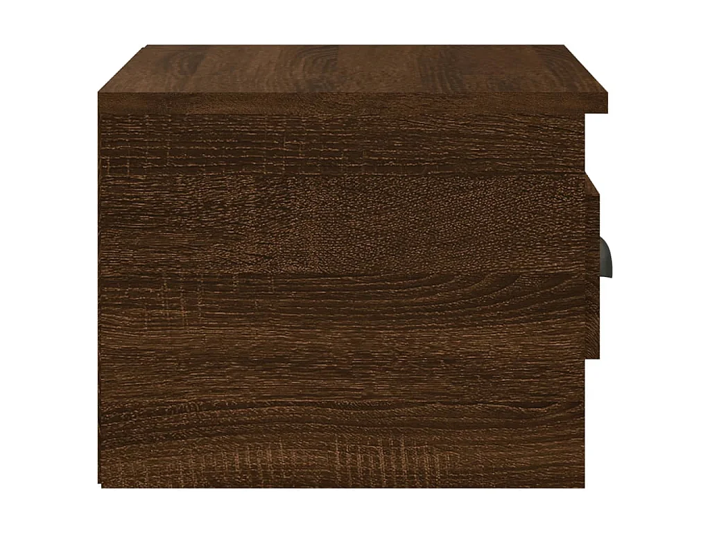 Table de chevet murale chêne marron 41,5x36x28 cm