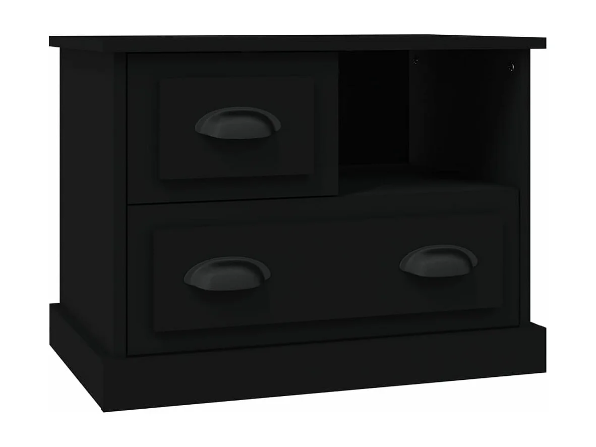 Table de chevet noir 60x39x45 cm