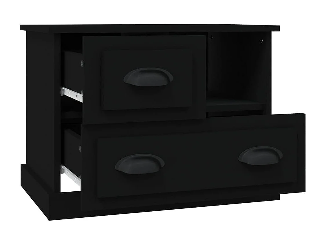 Table de chevet noir 60x39x45 cm