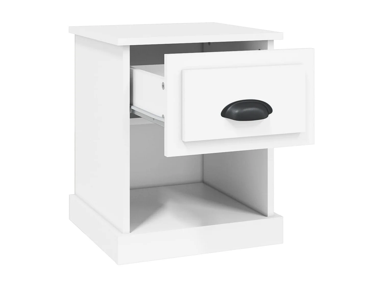 Mesa de cabeceira 39x39x47,5 cm derivados de madeira branco