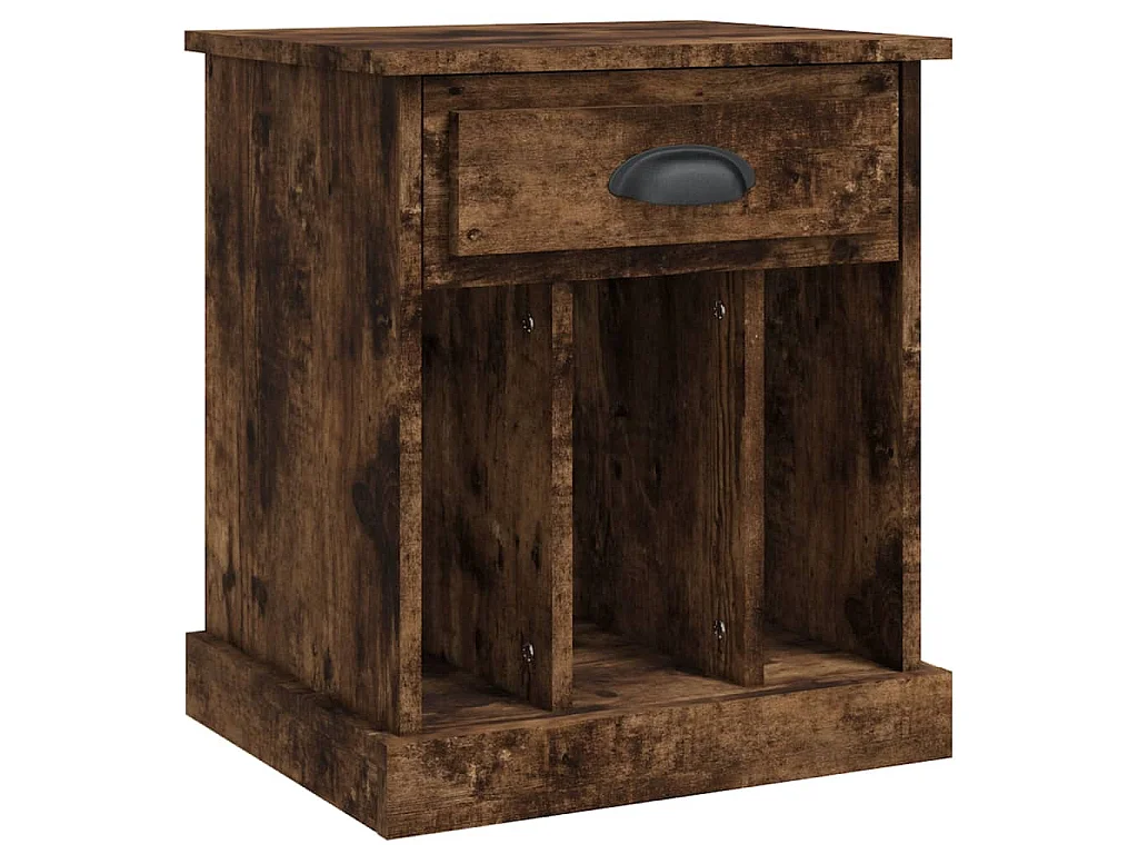 Table de chevet chêne fumé 43x36x50 cm