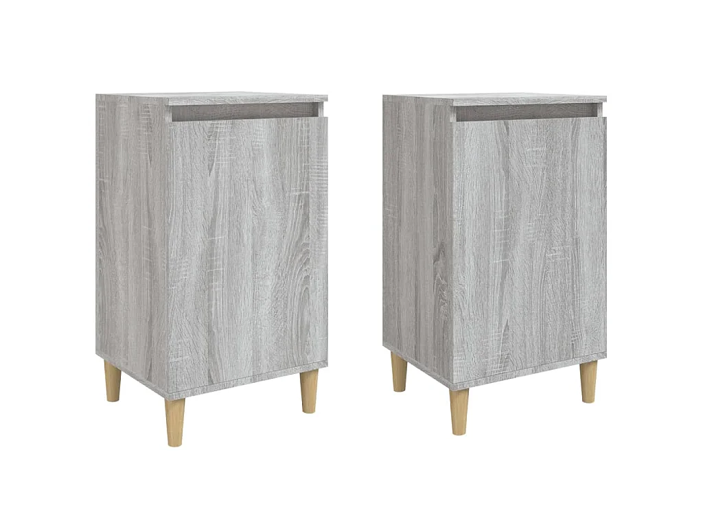Nachttische 2 Stk. Grau Sonoma 40x35x70 cm Holzwerkstoff