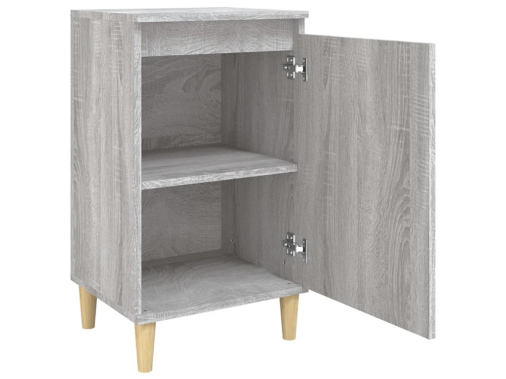 Nachttische 2 Stk. Grau Sonoma 40x35x70 cm Holzwerkstoff
