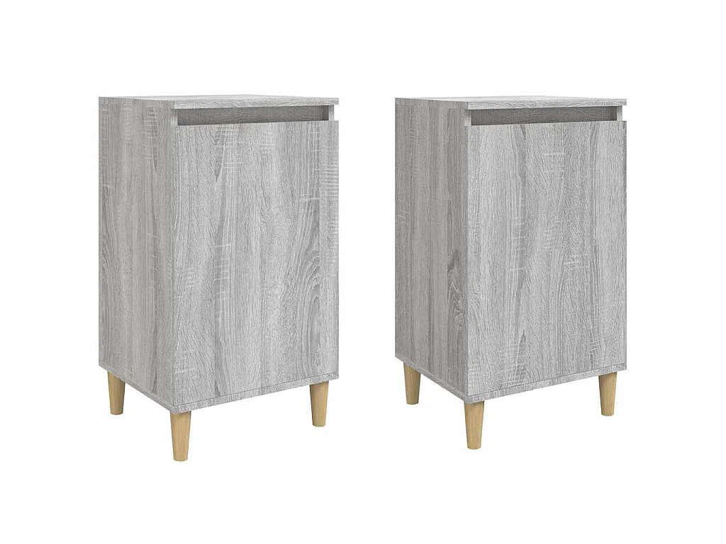 Nachtkastjes 2 st 40x35x70 cm bewerkt hout grijs sonoma eiken