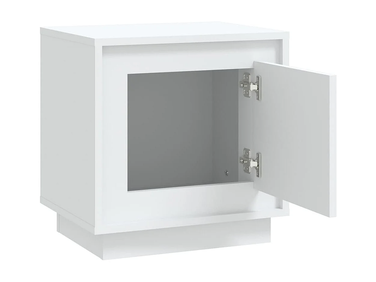 Mesas de cabeceira 2 pcs 44x35x45cm derivados de madeira branco