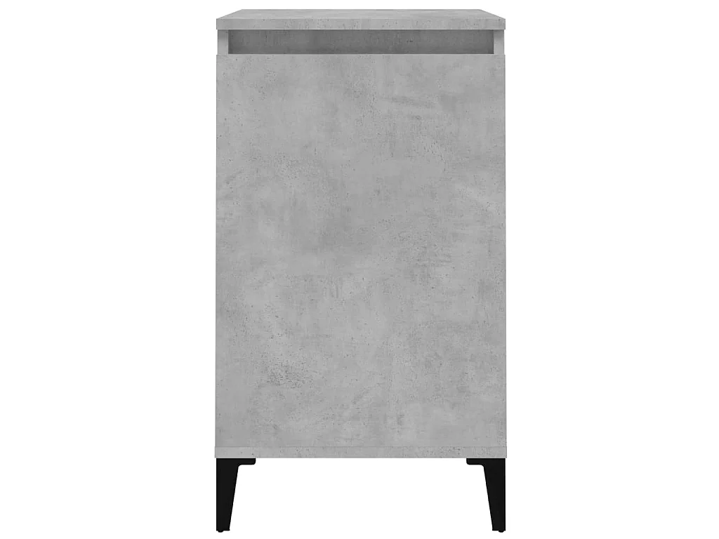 Table de chevet gris béton 40x35x70 cm bois d'ingénierie