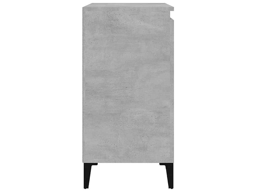 Table de chevet gris béton 40x35x70 cm bois d'ingénierie