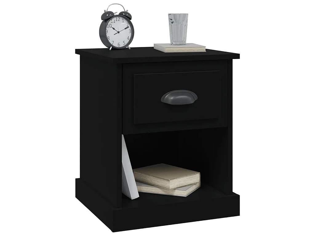 Nachttische 2 Stk. Schwarz 39x39x47,5 cm Holzwerkstoff
