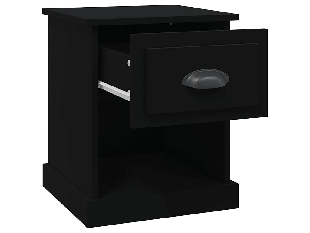 Nachttische 2 Stk. Schwarz 39x39x47,5 cm Holzwerkstoff