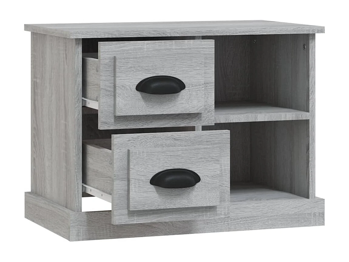 Mesita de noche gris Sonoma 60x35,5x45 cm