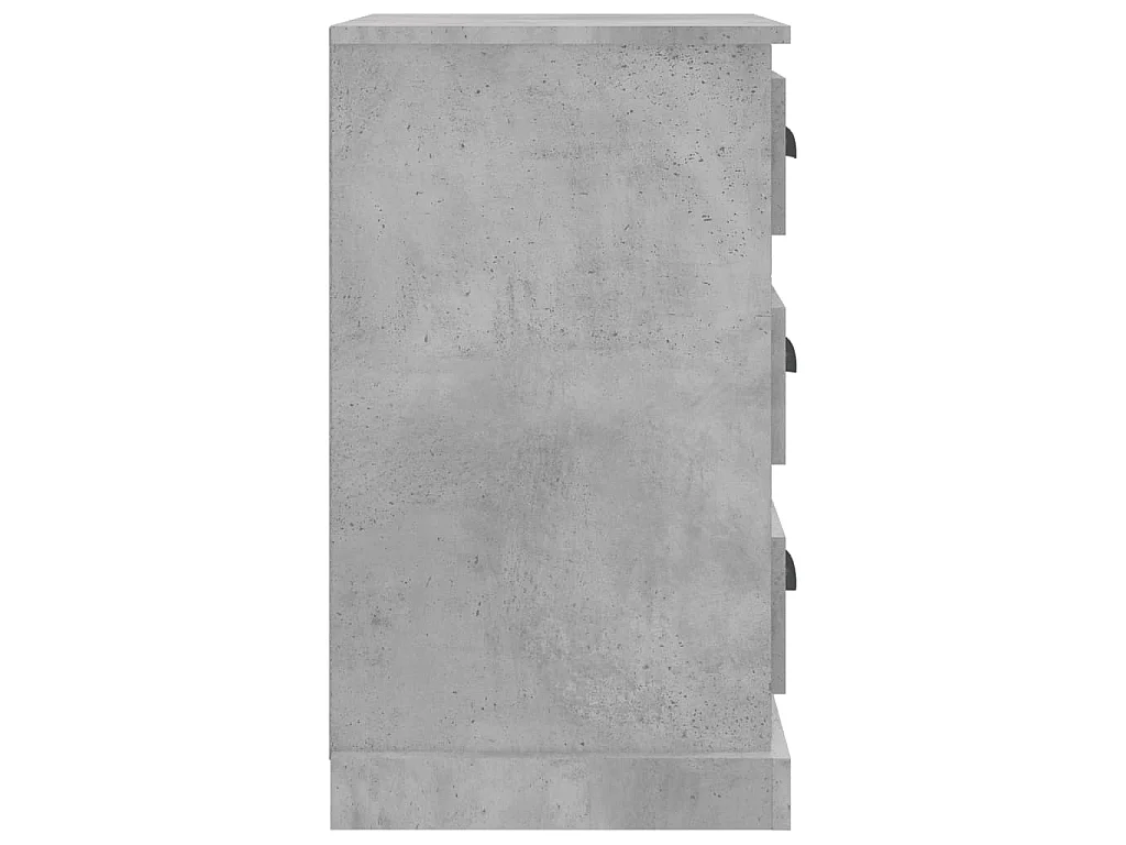 Nachtkastje 39x39x67 cm bewerkt hout betongrijs