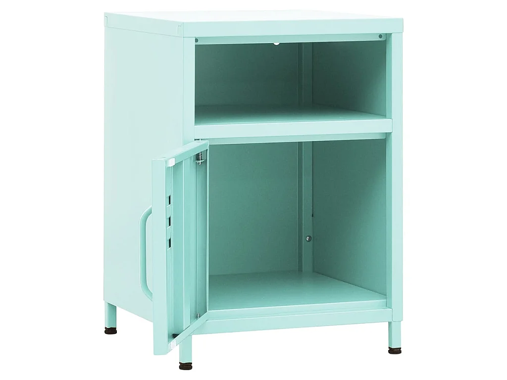 Table de chevet Vert menthe 35x35x51 cm Acier