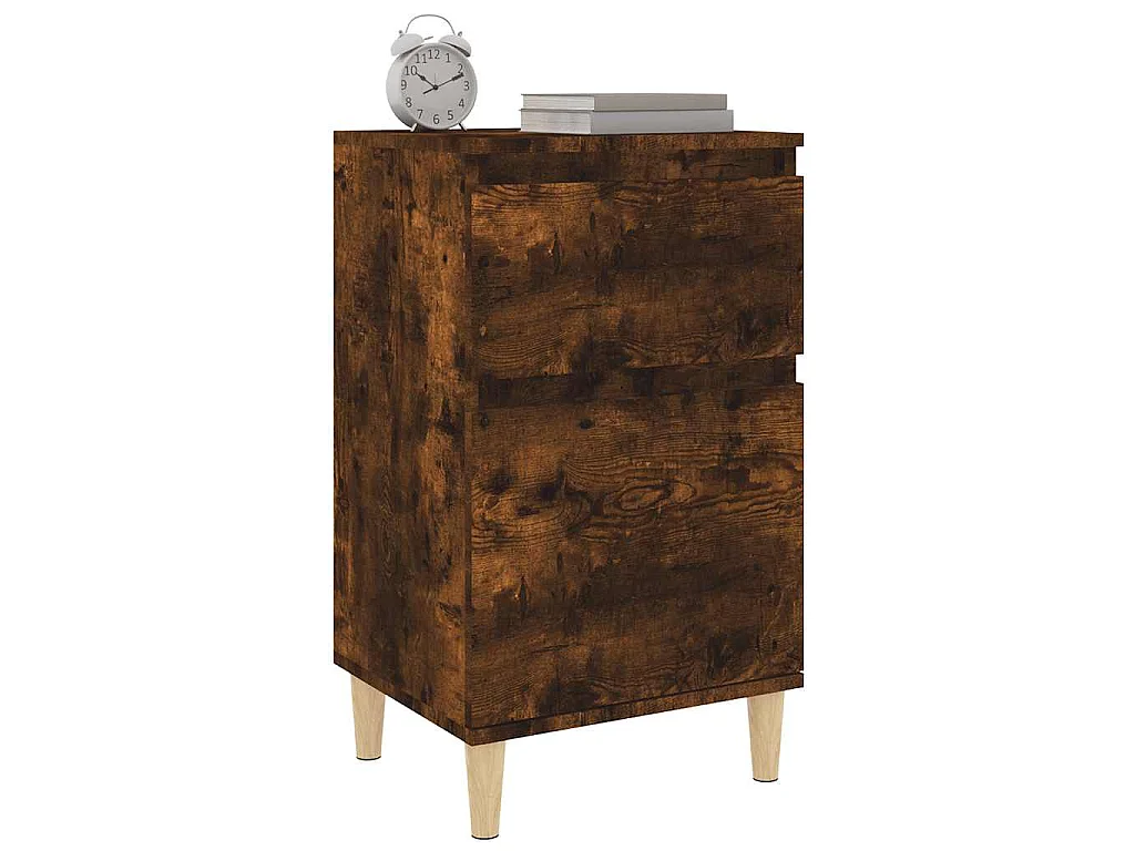Tables de chevet 2 pcs chêne fumé 40x35x70 cm