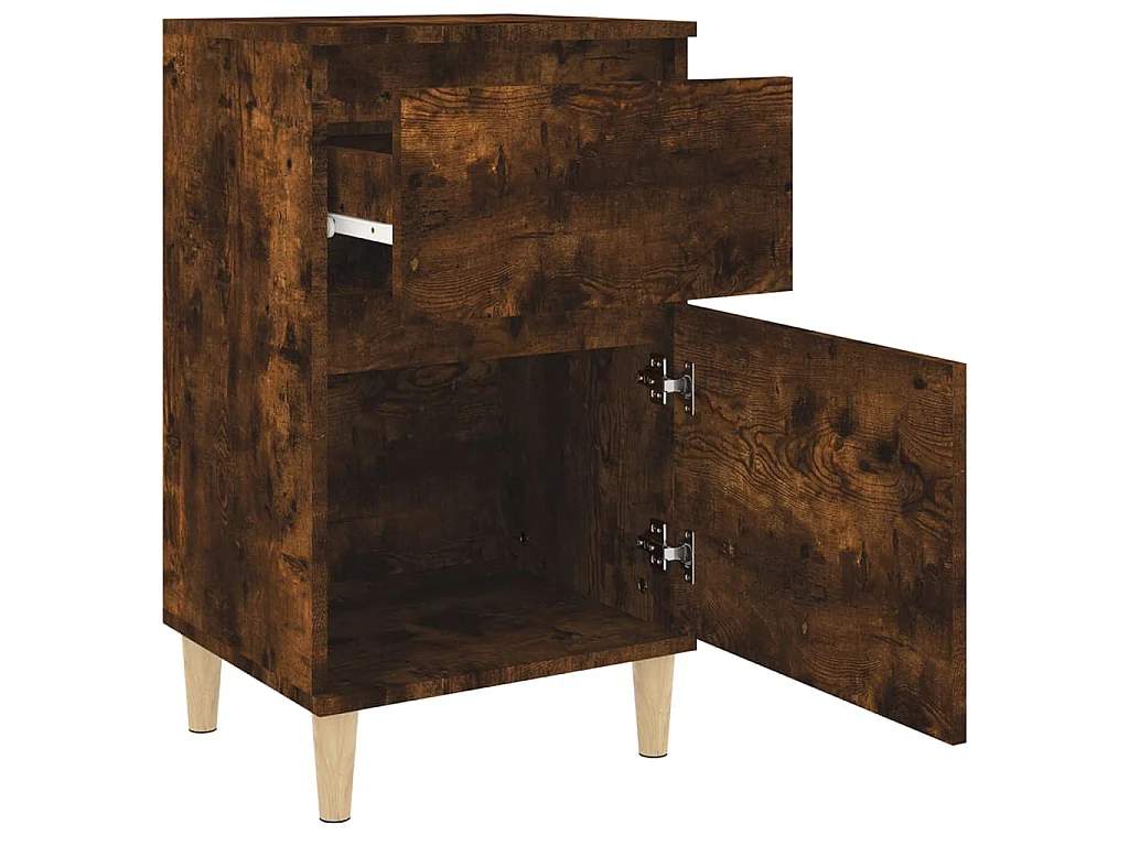 Tables de chevet 2 pcs chêne fumé 40x35x70 cm