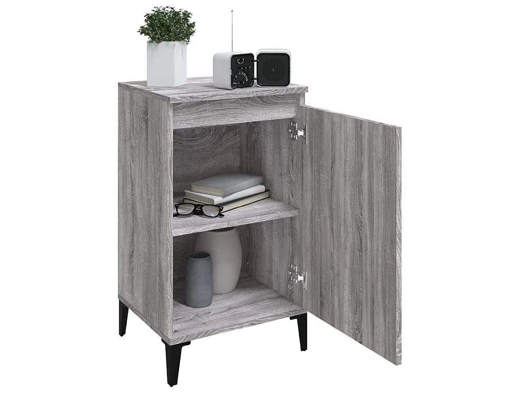 Nachttisch Grau Sonoma 40x35x70 cm Holzwerkstoff
