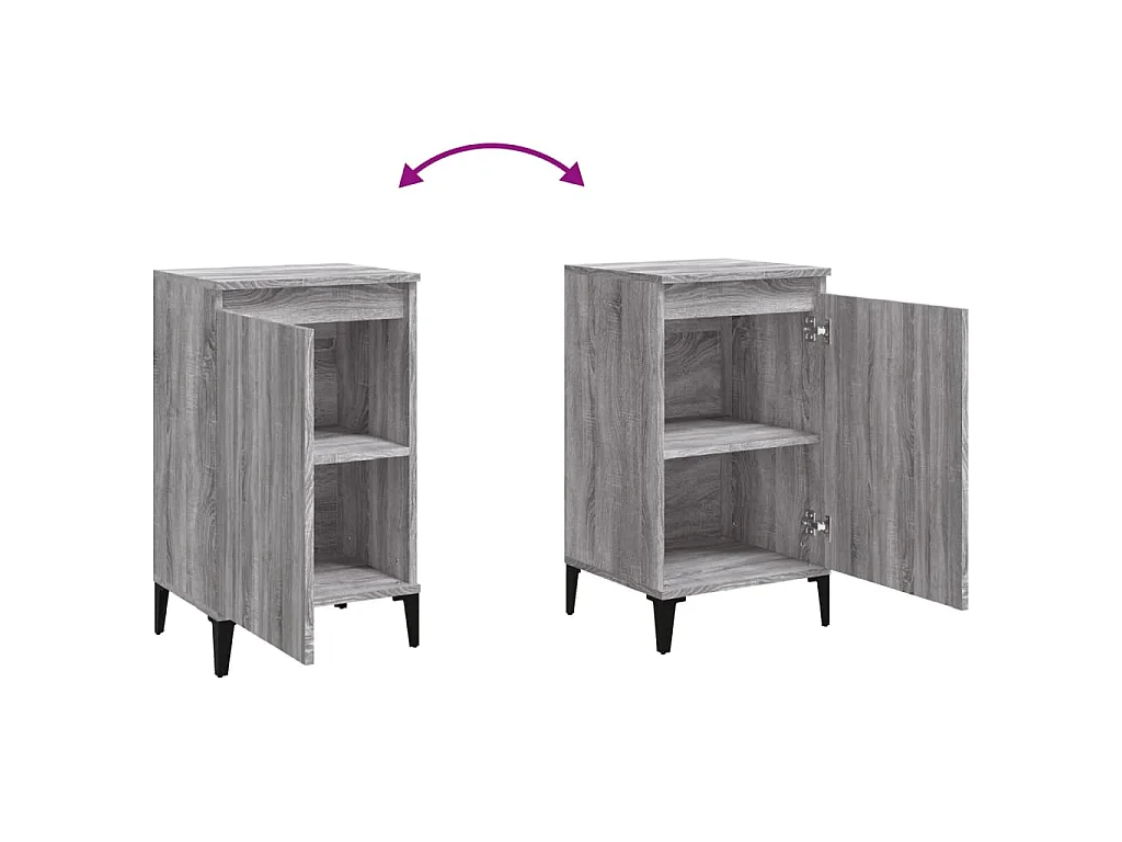 Nachttisch Grau Sonoma 40x35x70 cm Holzwerkstoff