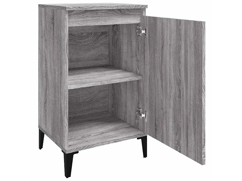 Table de chevet sonoma gris 40x35x70 cm bois d'ingénierie