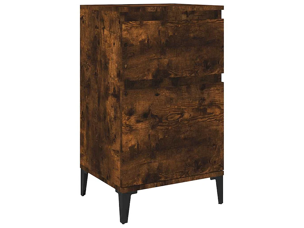 Table de chevet chêne fumé 40x35x70 cm