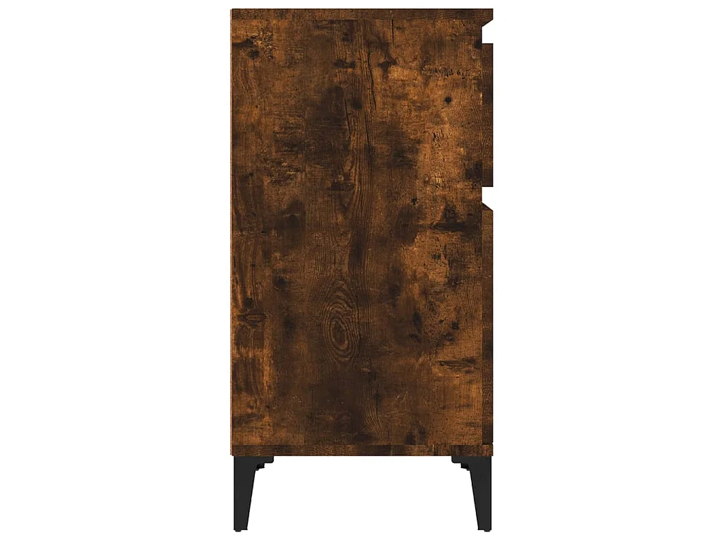 Table de chevet chêne fumé 40x35x70 cm