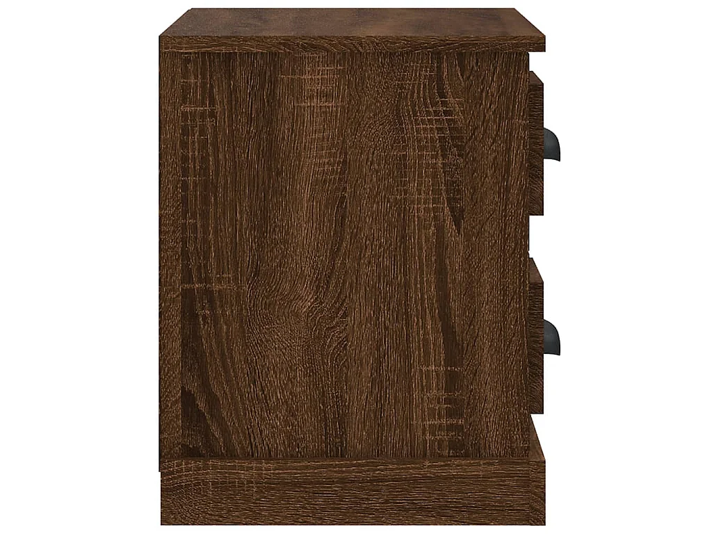 Table de chevet chêne marron 60x35,5x45 cm